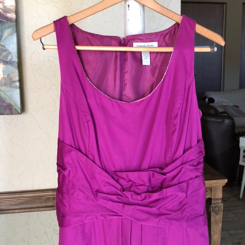 Magenta midi cocktail dress 💜